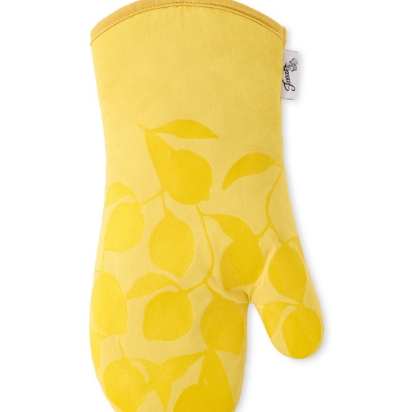 Fiesta Lemon Vine Cotton Oven Mitt, 7" X 13" - Sunflower Yellow - Picture 2 of 2